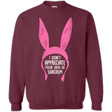 Sweatshirts Maroon / S Sarcasm Wins Crewneck Sweatshirt