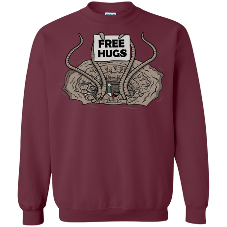 Sweatshirts Maroon / S Sarlacc Free Hugs Crewneck Sweatshirt