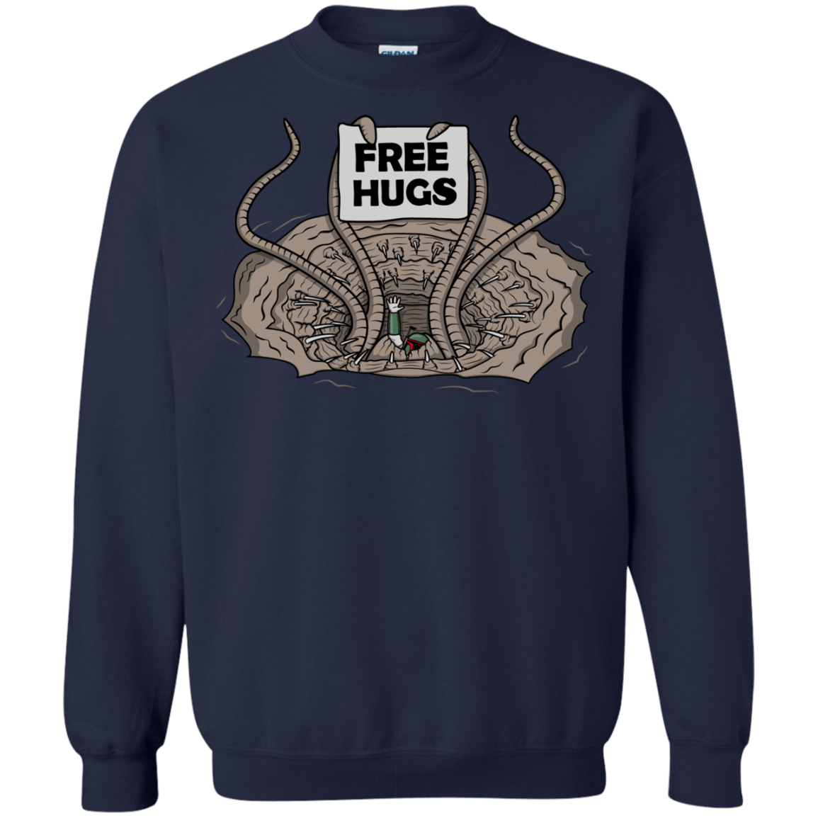 Sweatshirts Navy / S Sarlacc Free Hugs Crewneck Sweatshirt