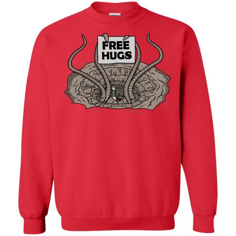 Sweatshirts Red / S Sarlacc Free Hugs Crewneck Sweatshirt