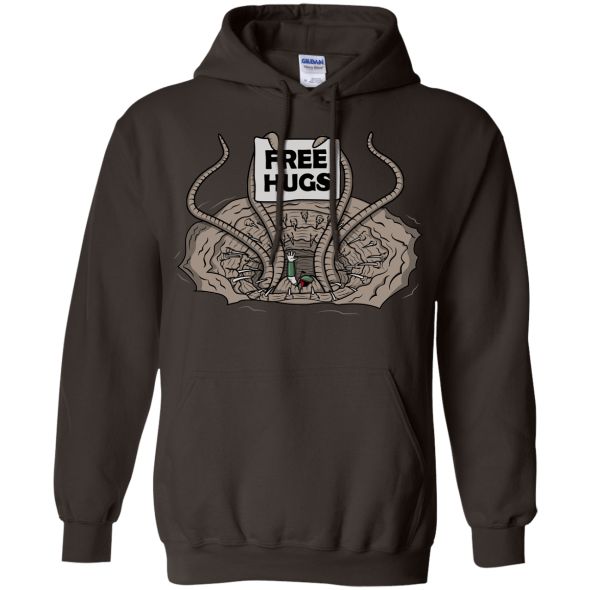 Sweatshirts Dark Chocolate / S Sarlacc Free Hugs Pullover Hoodie