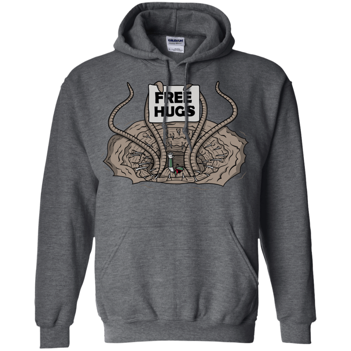 Sweatshirts Dark Heather / S Sarlacc Free Hugs Pullover Hoodie