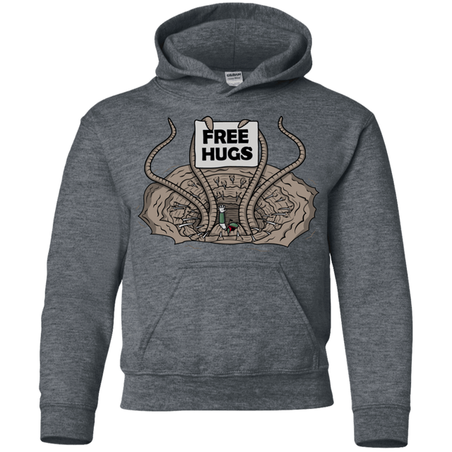 Sweatshirts Dark Heather / YS Sarlacc Free Hugs Youth Hoodie