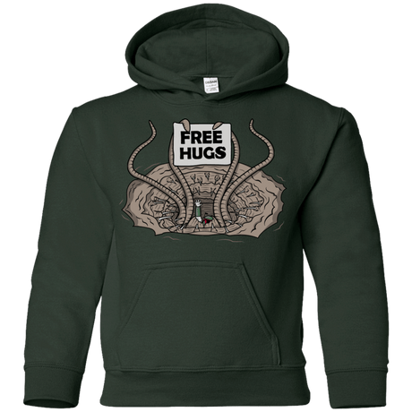 Sweatshirts Forest Green / YS Sarlacc Free Hugs Youth Hoodie