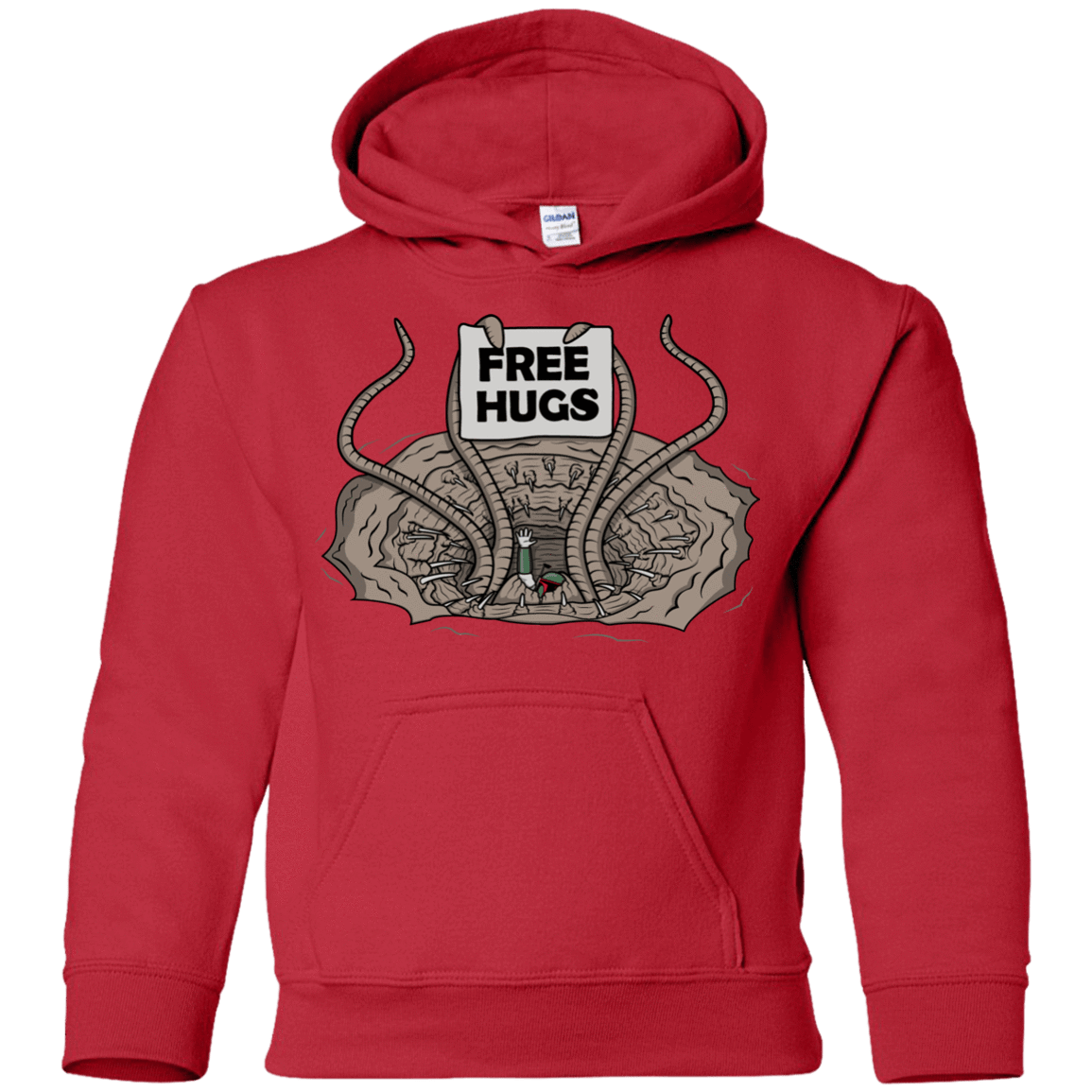 Sweatshirts Red / YS Sarlacc Free Hugs Youth Hoodie