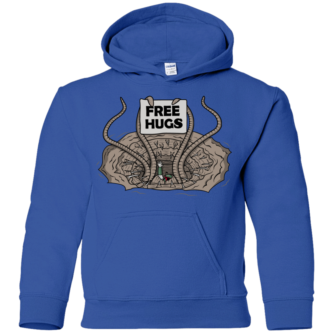 Sweatshirts Royal / YS Sarlacc Free Hugs Youth Hoodie