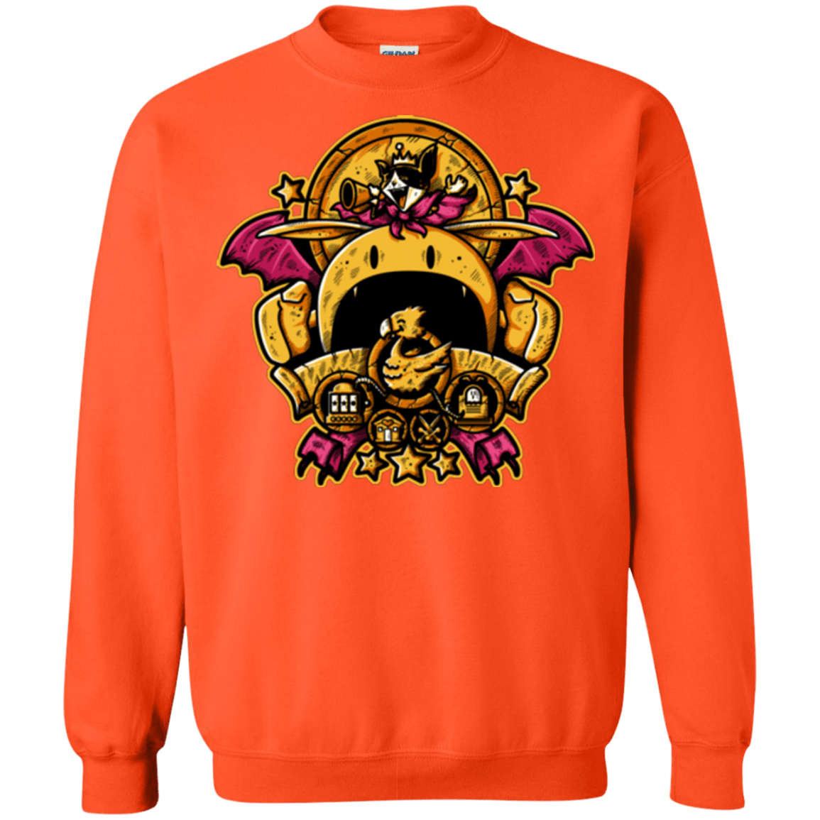 Sweatshirts Orange / Small SAUCER CREST Crewneck Sweatshirt