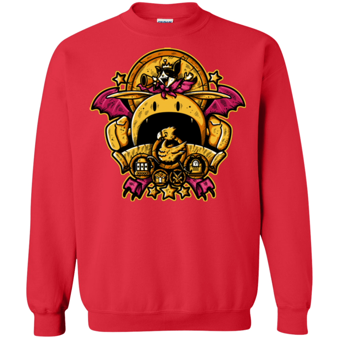 Sweatshirts Red / Small SAUCER CREST Crewneck Sweatshirt