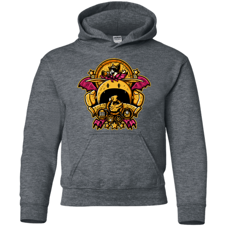 Sweatshirts Dark Heather / YS SAUCER CREST Youth Hoodie