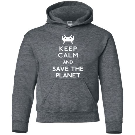 Sweatshirts Dark Heather / YS Save the planet Youth Hoodie