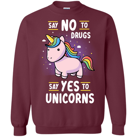 Sweatshirts Maroon / S Say No to Drugs Crewneck Sweatshirt