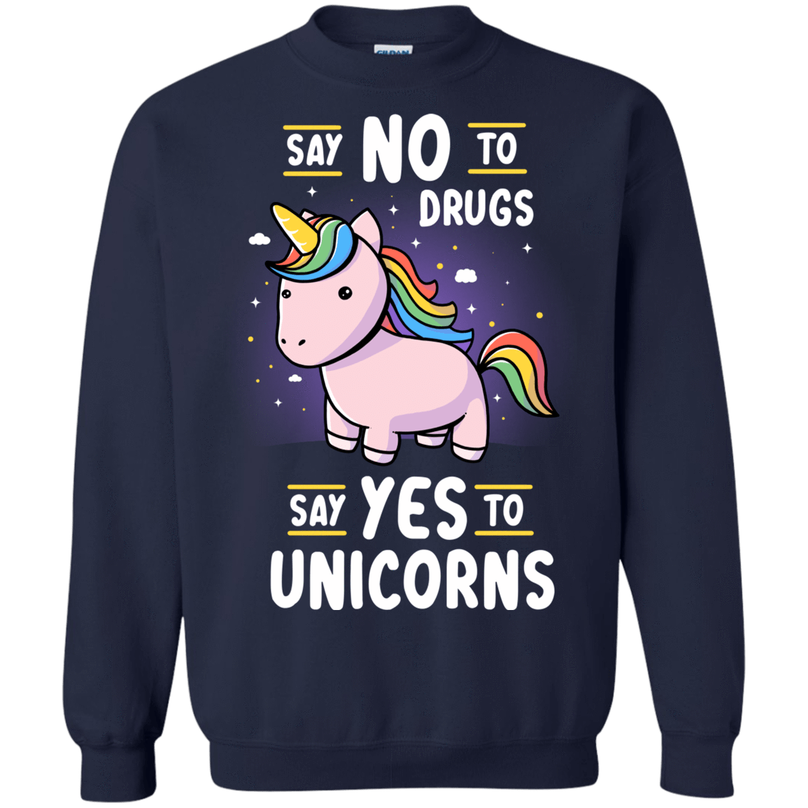 Sweatshirts Navy / S Say No to Drugs Crewneck Sweatshirt