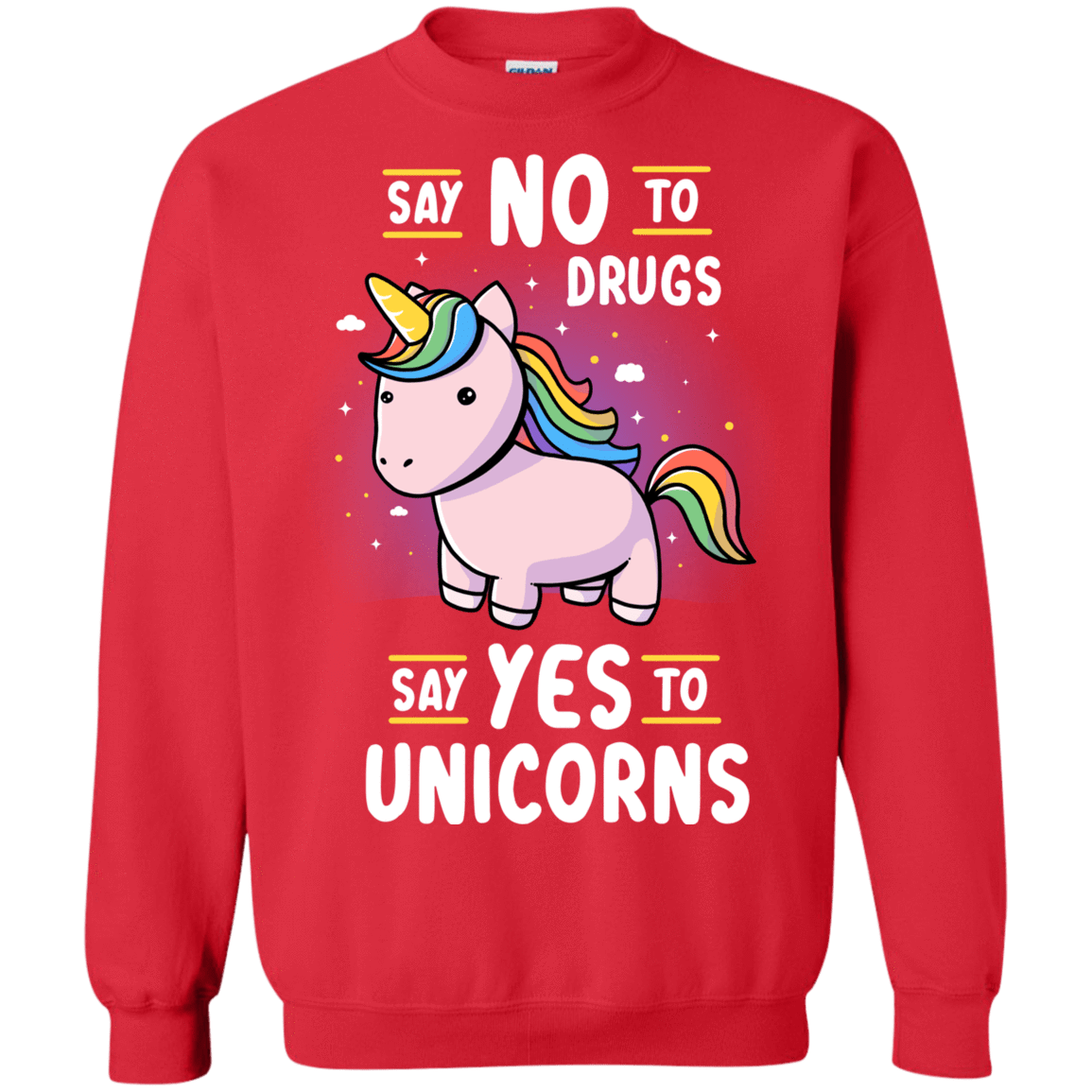 Sweatshirts Red / S Say No to Drugs Crewneck Sweatshirt
