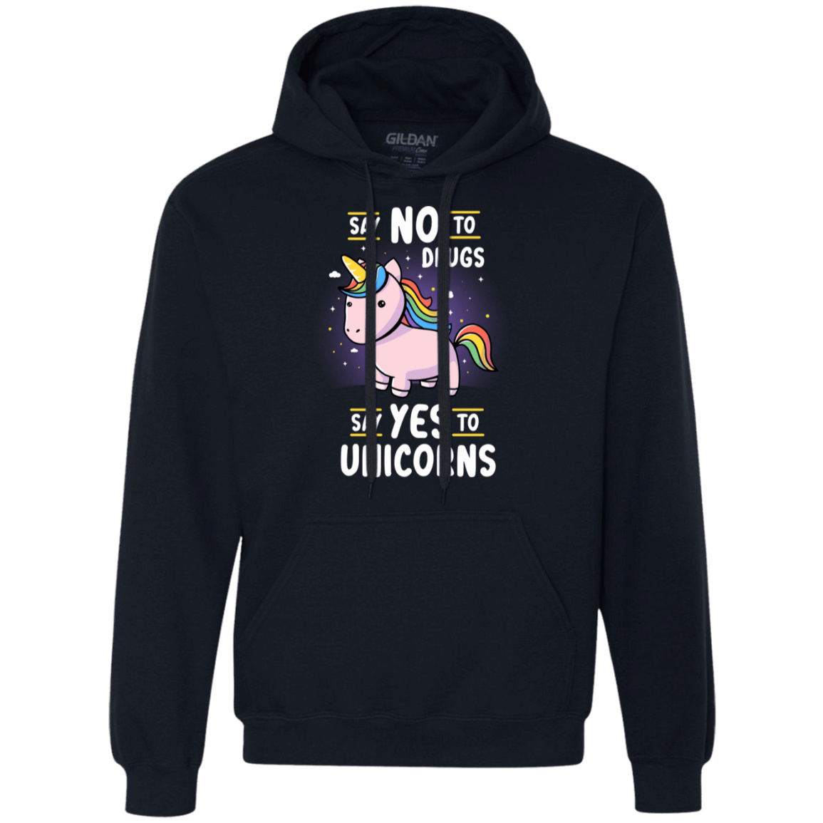 Sweatshirts Navy / S Say No to Drugs Premium Fleece Hoodie