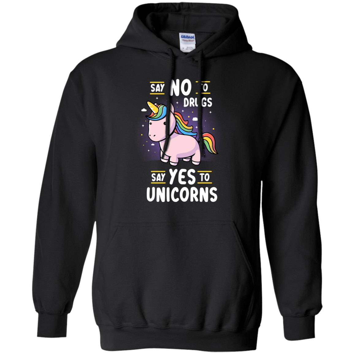 Sweatshirts Black / S Say No to Drugs Pullover Hoodie