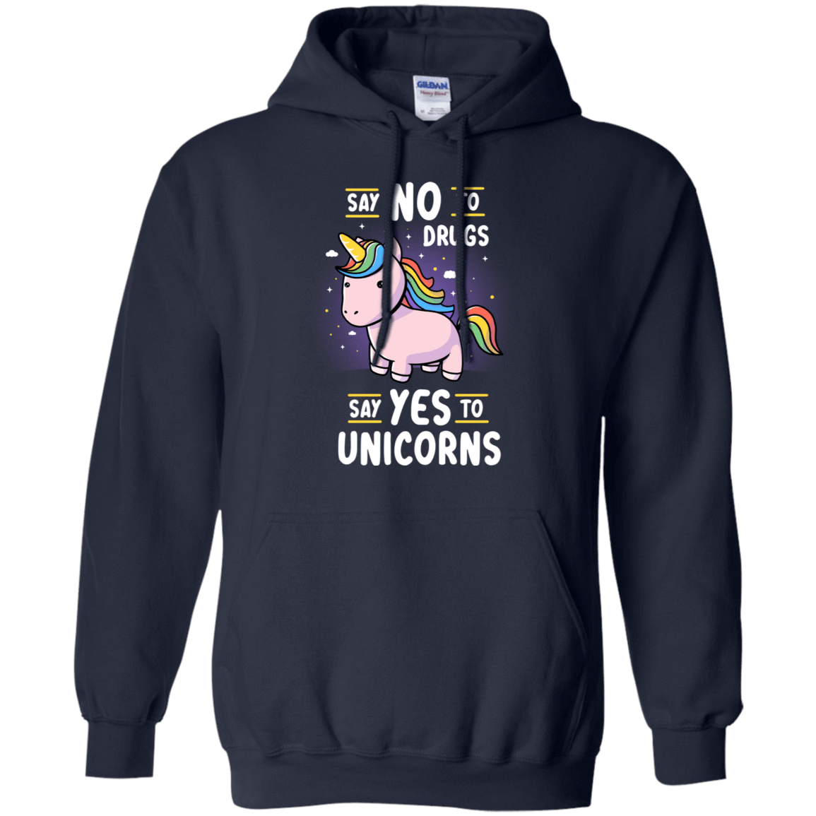 Sweatshirts Navy / S Say No to Drugs Pullover Hoodie