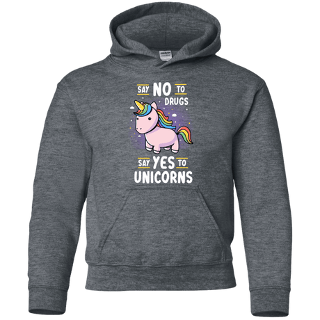 Sweatshirts Dark Heather / YS Say No to Drugs Youth Hoodie