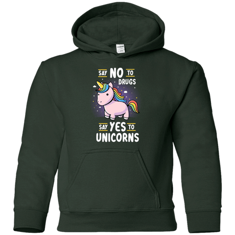 Sweatshirts Forest Green / YS Say No to Drugs Youth Hoodie