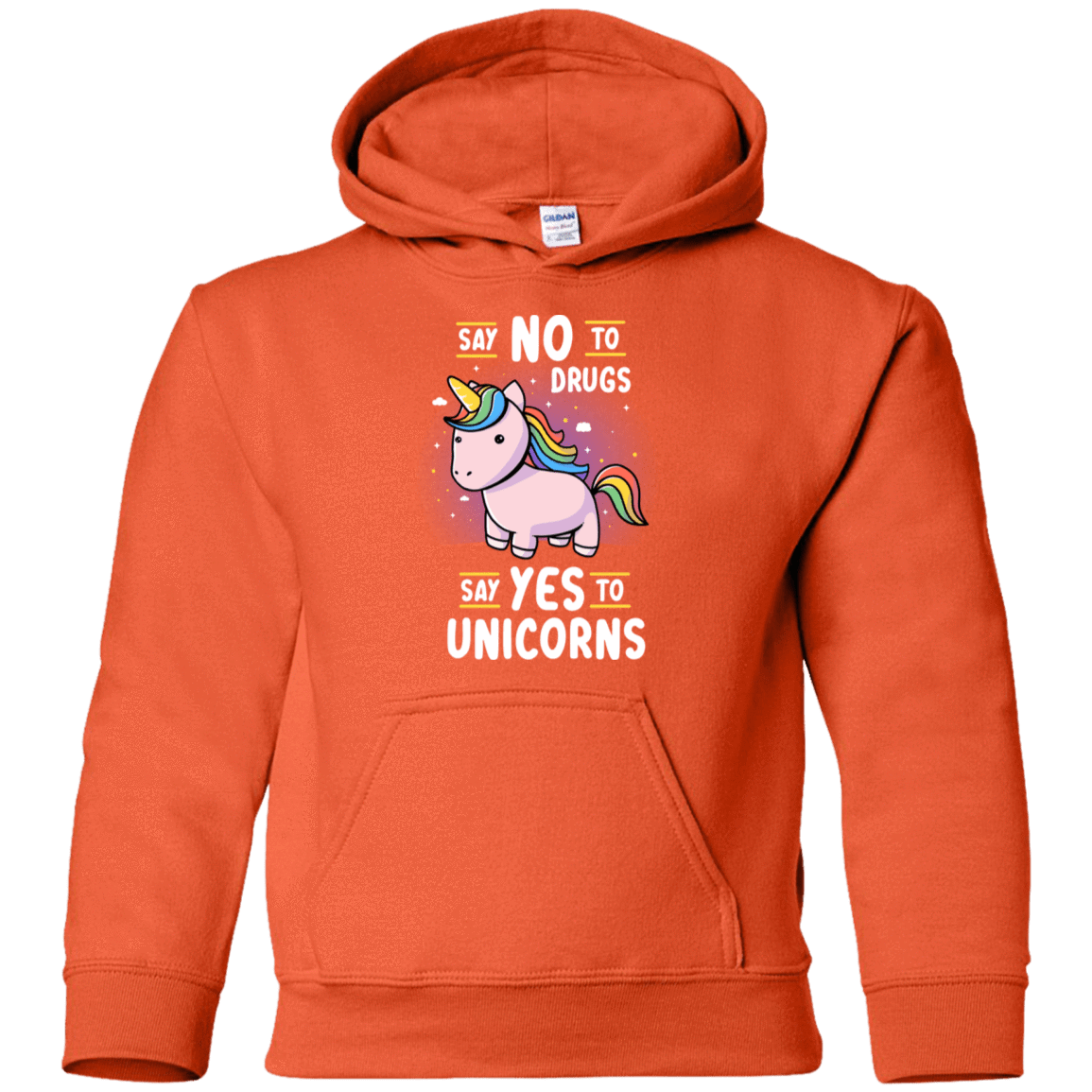 Sweatshirts Orange / YS Say No to Drugs Youth Hoodie