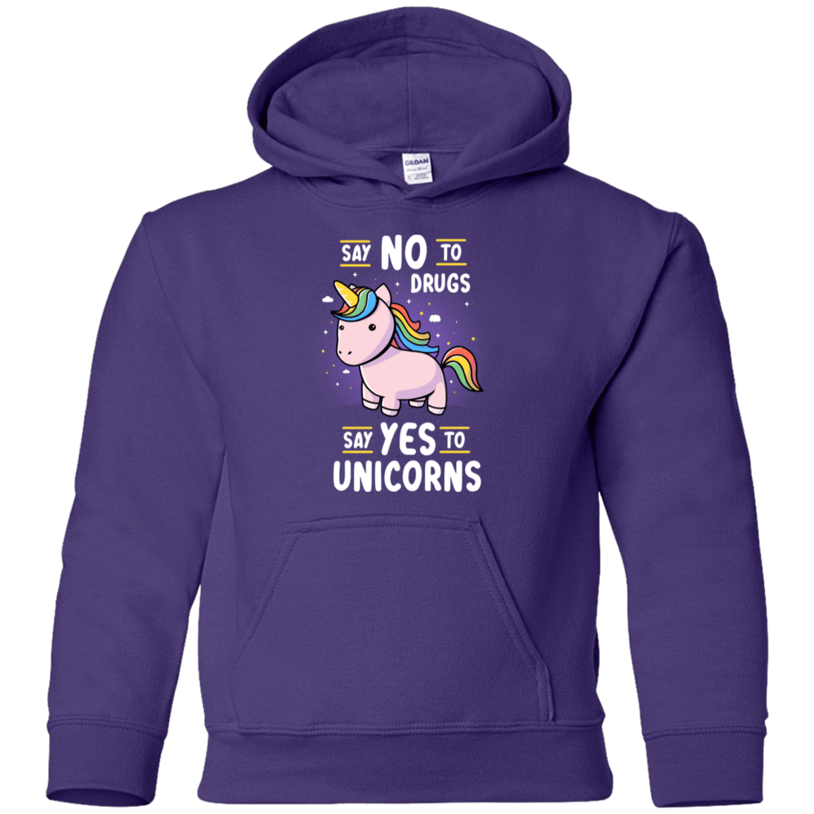 Sweatshirts Purple / YS Say No to Drugs Youth Hoodie