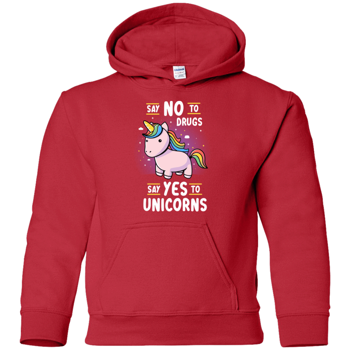 Sweatshirts Red / YS Say No to Drugs Youth Hoodie