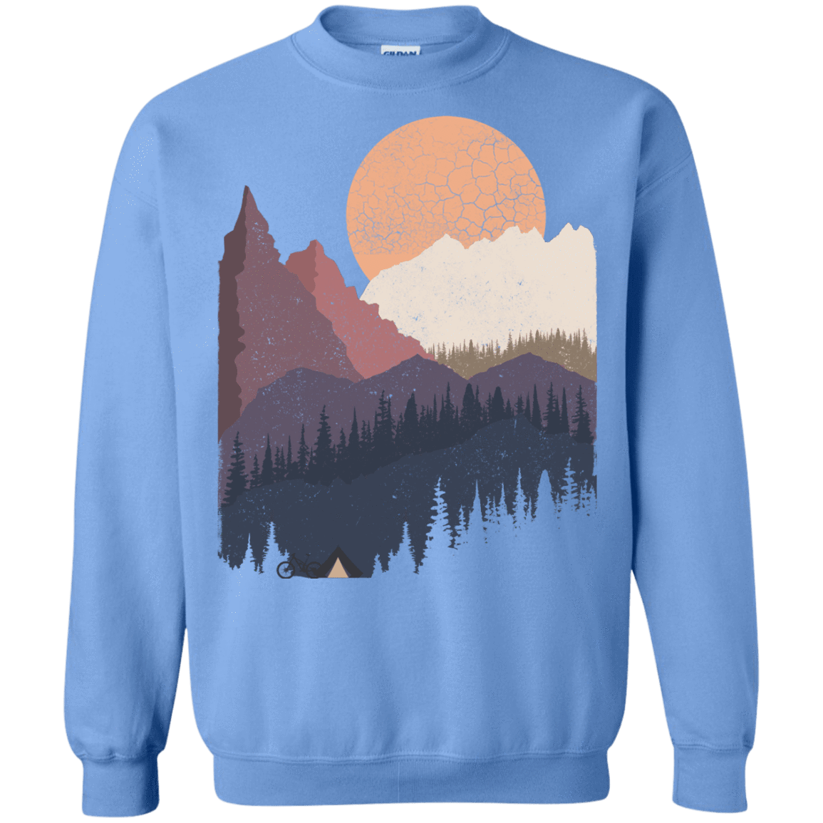 Sweatshirts Carolina Blue / S Scenic Camping Crewneck Sweatshirt