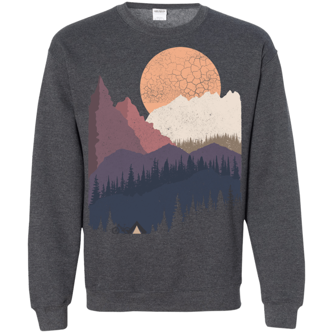 Sweatshirts Dark Heather / S Scenic Camping Crewneck Sweatshirt