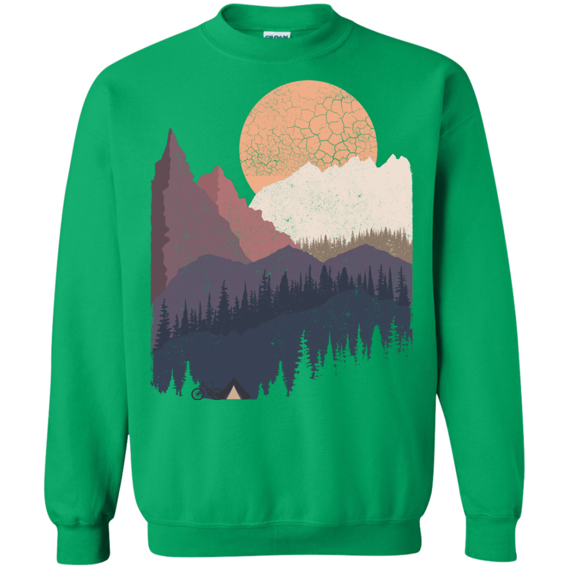 Sweatshirts Irish Green / S Scenic Camping Crewneck Sweatshirt