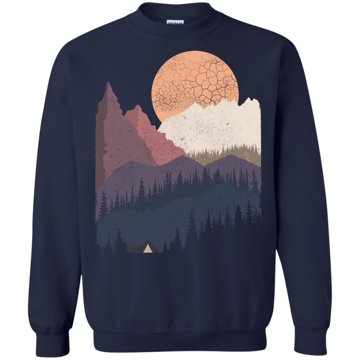 Sweatshirts Navy / S Scenic Camping Crewneck Sweatshirt