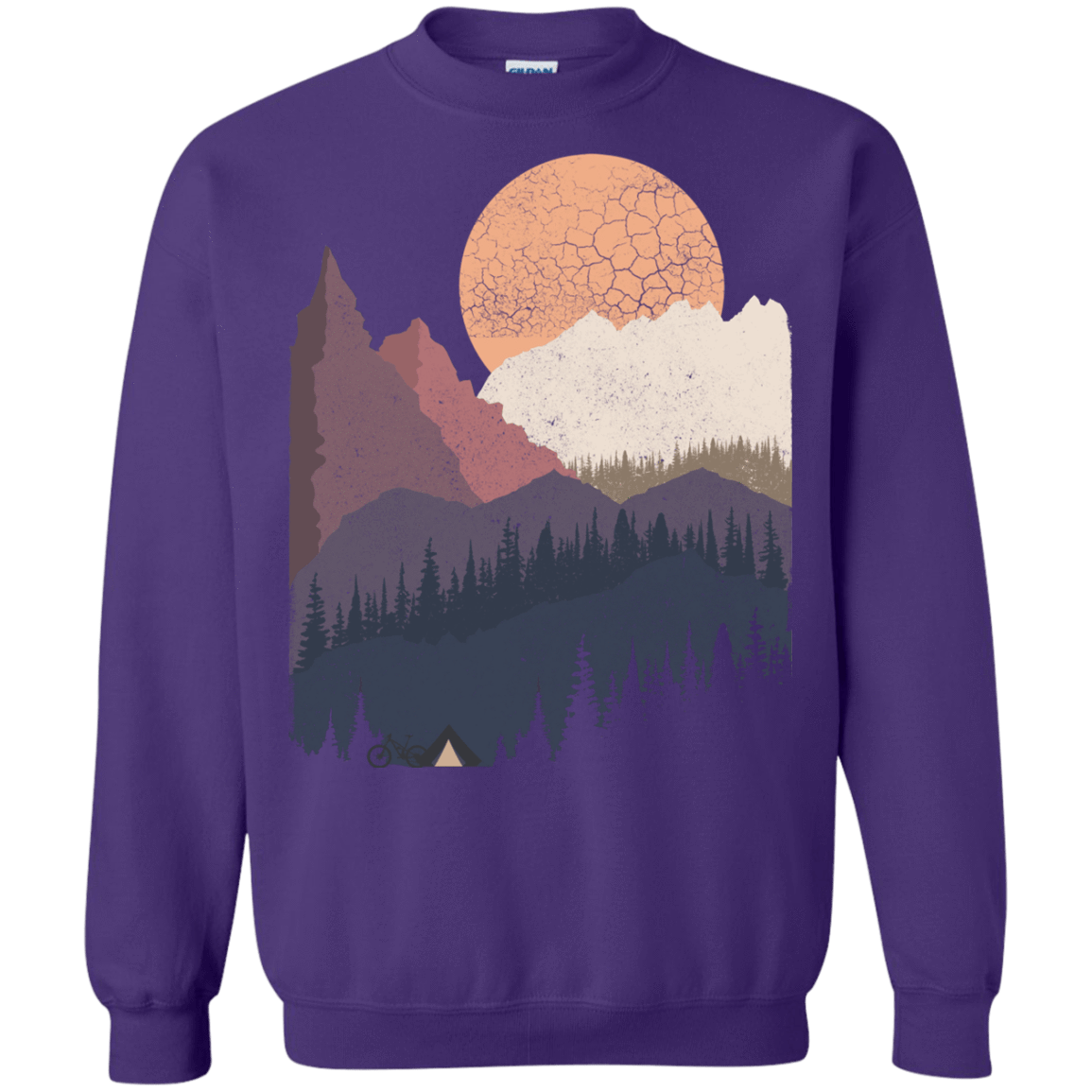 Sweatshirts Purple / S Scenic Camping Crewneck Sweatshirt