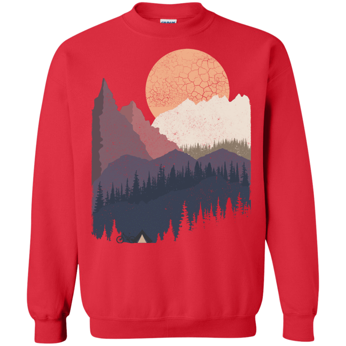 Sweatshirts Red / S Scenic Camping Crewneck Sweatshirt