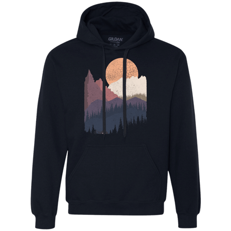 Sweatshirts Navy / S Scenic Camping Premium Fleece Hoodie