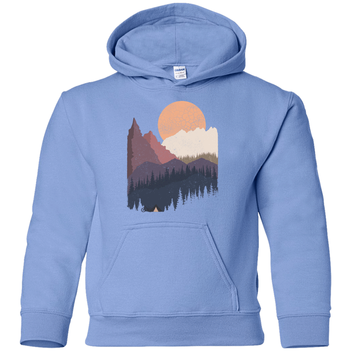 Sweatshirts Carolina Blue / YS Scenic Camping Youth Hoodie