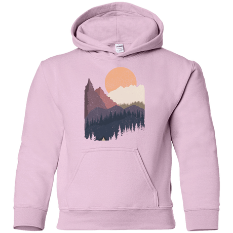 Sweatshirts Light Pink / YS Scenic Camping Youth Hoodie