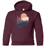 Sweatshirts Maroon / YS Scenic Camping Youth Hoodie