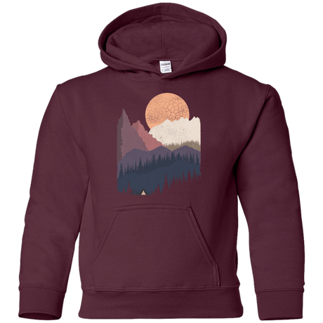 Sweatshirts Maroon / YS Scenic Camping Youth Hoodie