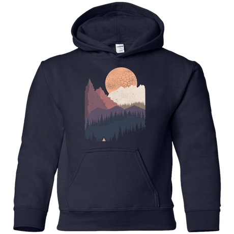 Sweatshirts Navy / YS Scenic Camping Youth Hoodie