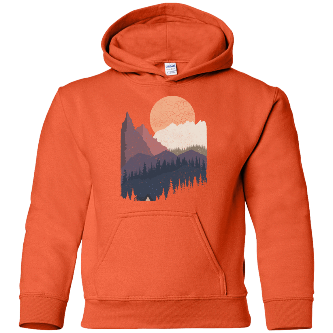 Sweatshirts Orange / YS Scenic Camping Youth Hoodie