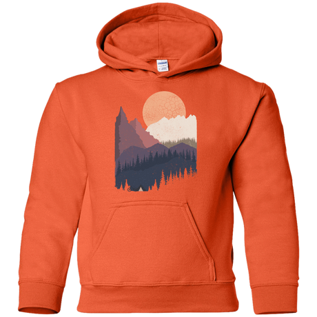 Sweatshirts Orange / YS Scenic Camping Youth Hoodie