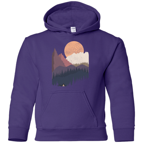 Sweatshirts Purple / YS Scenic Camping Youth Hoodie