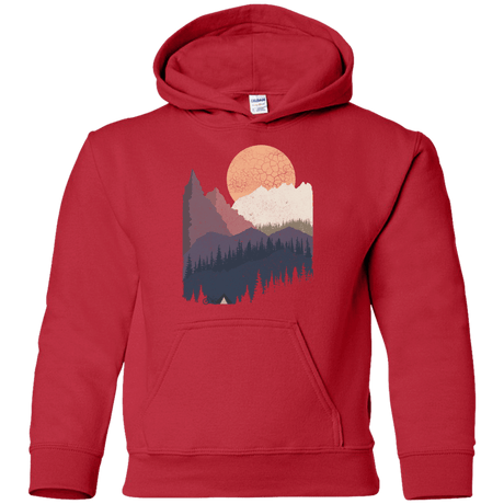 Sweatshirts Red / YS Scenic Camping Youth Hoodie