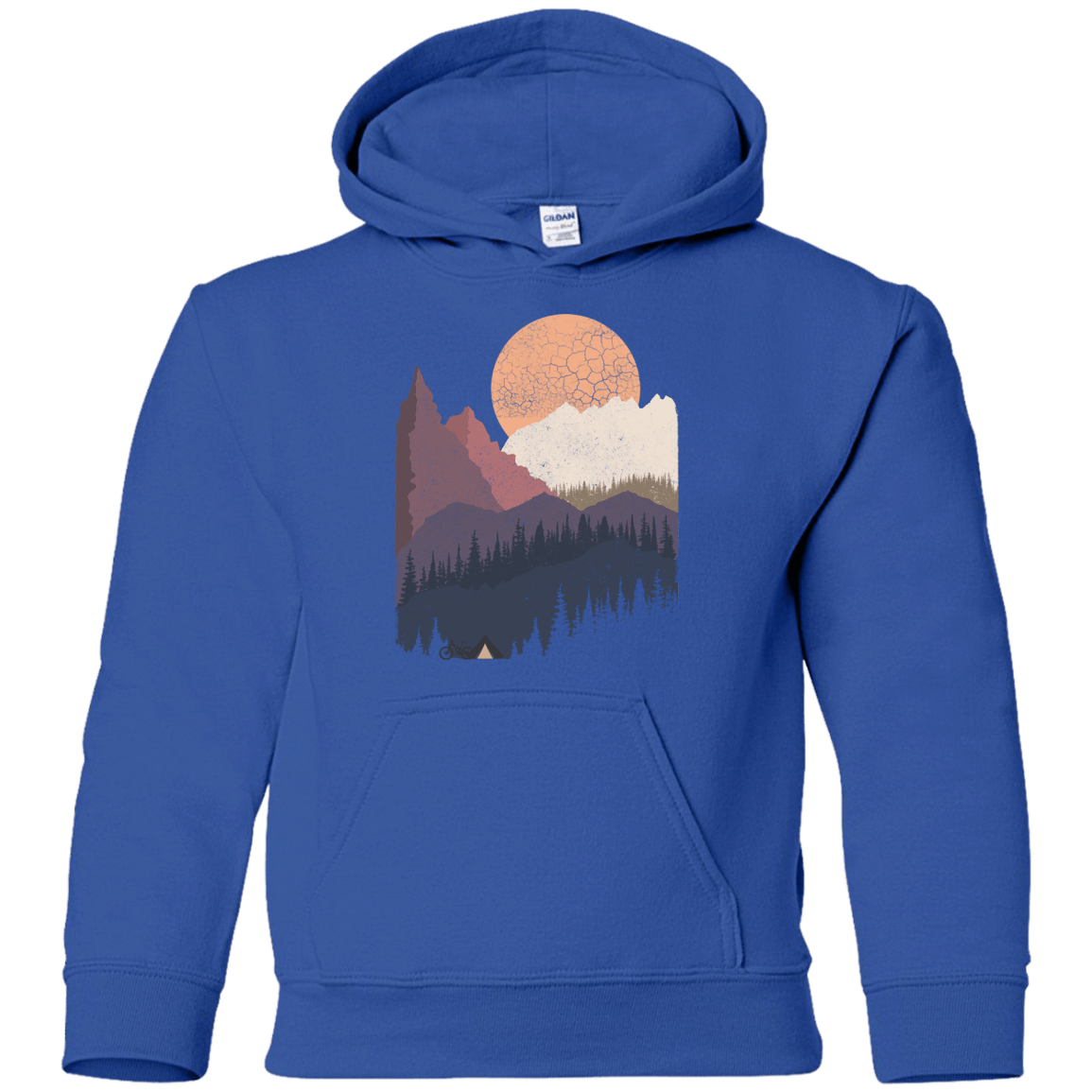 Sweatshirts Royal / YS Scenic Camping Youth Hoodie
