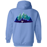 Sweatshirts Carolina Blue / S Scenic Mountain Bike Ride Back Print Pullover Hoodie