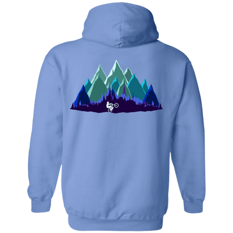 Sweatshirts Carolina Blue / S Scenic Mountain Bike Ride Back Print Pullover Hoodie