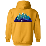 Sweatshirts Gold / S Scenic Mountain Bike Ride Back Print Pullover Hoodie