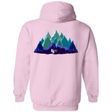 Sweatshirts Light Pink / S Scenic Mountain Bike Ride Back Print Pullover Hoodie