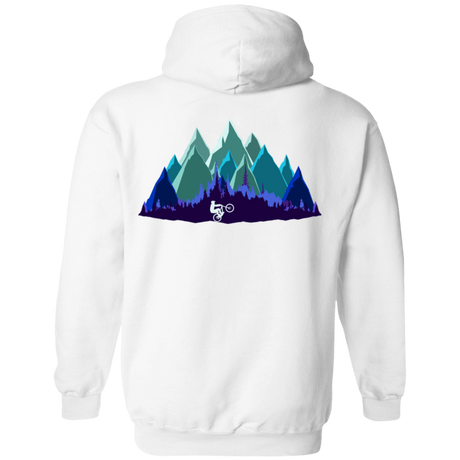 Sweatshirts White / S Scenic Mountain Bike Ride Back Print Pullover Hoodie