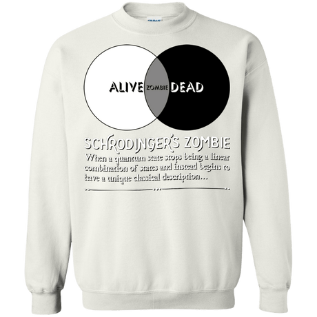 Sweatshirts White / Small Schrödinger's Zombie Crewneck Sweatshirt