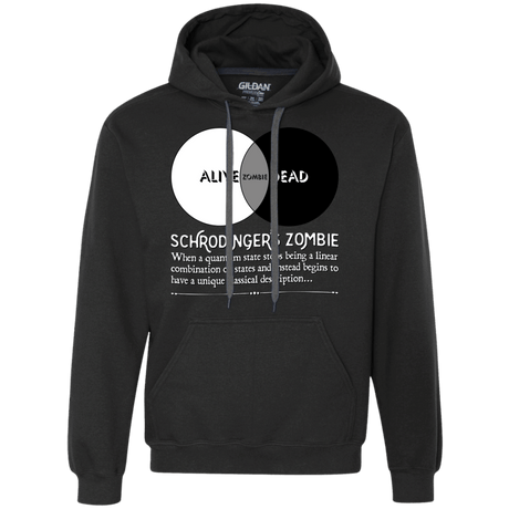 Sweatshirts Black / Small Schrödinger's Zombie Premium Fleece Hoodie