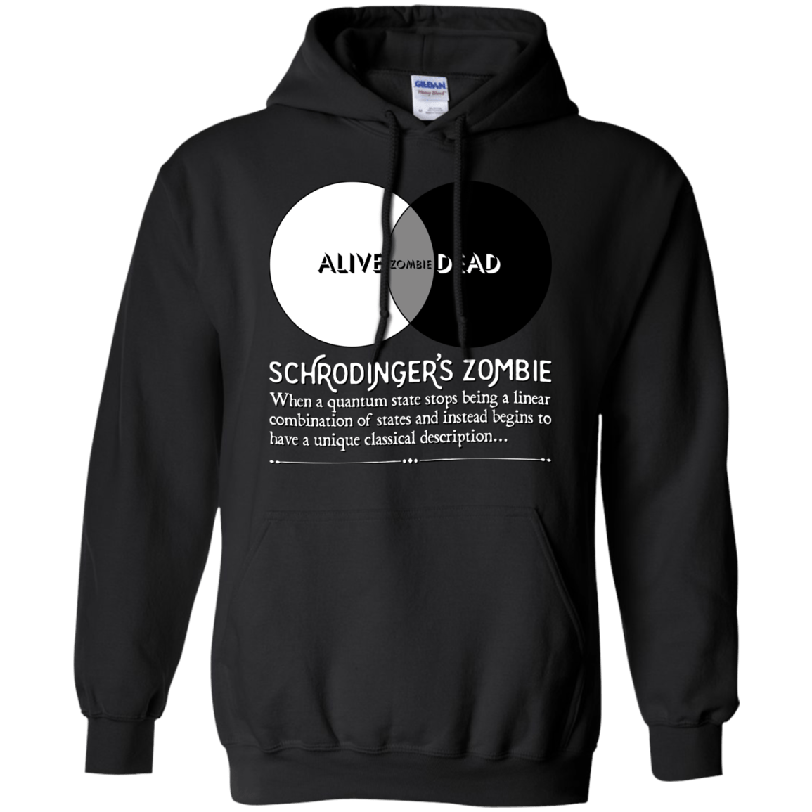 Sweatshirts Black / Small Schrödinger's Zombie Pullover Hoodie